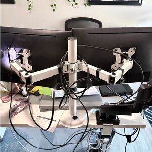 Adjustable Dual Monitor Desk Mount